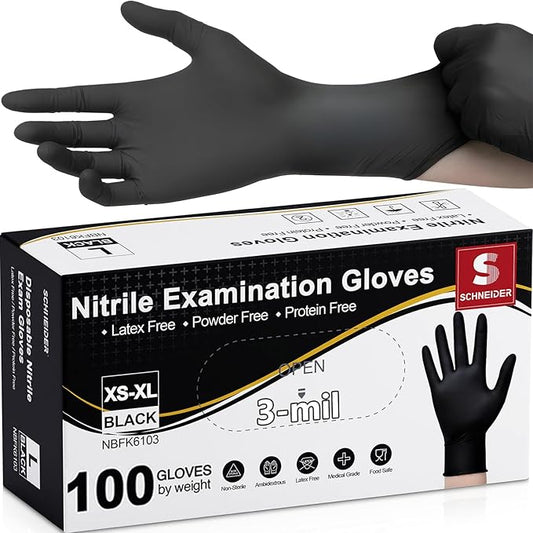 3-mil disposable nitrile gloves 100Pack