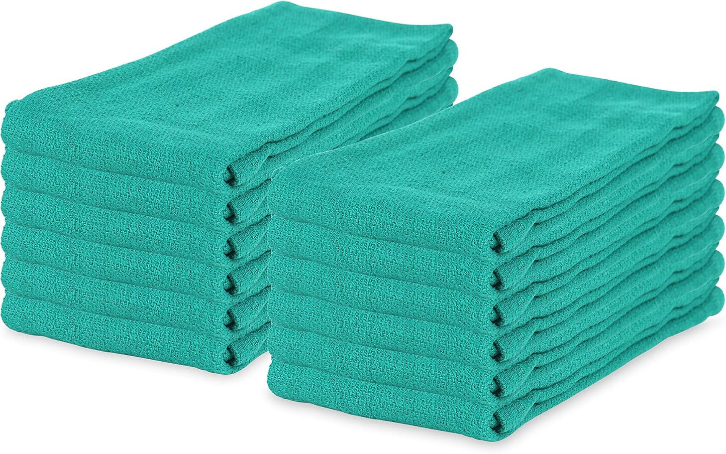 12 Pack green Microfiber Huck towels