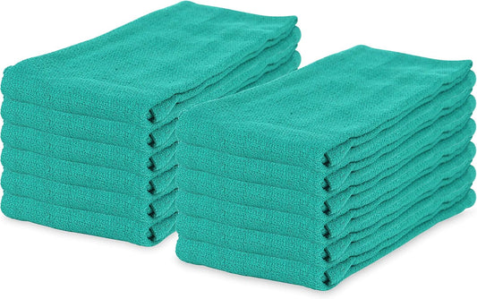 12 Pack green Microfiber Huck towels