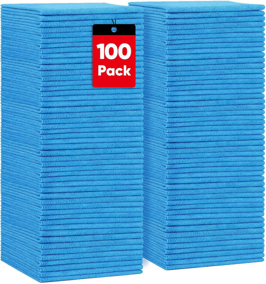 Blue Microfiber Cloth - 100 Pack